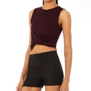 Alo Cover Tank in Oxblood